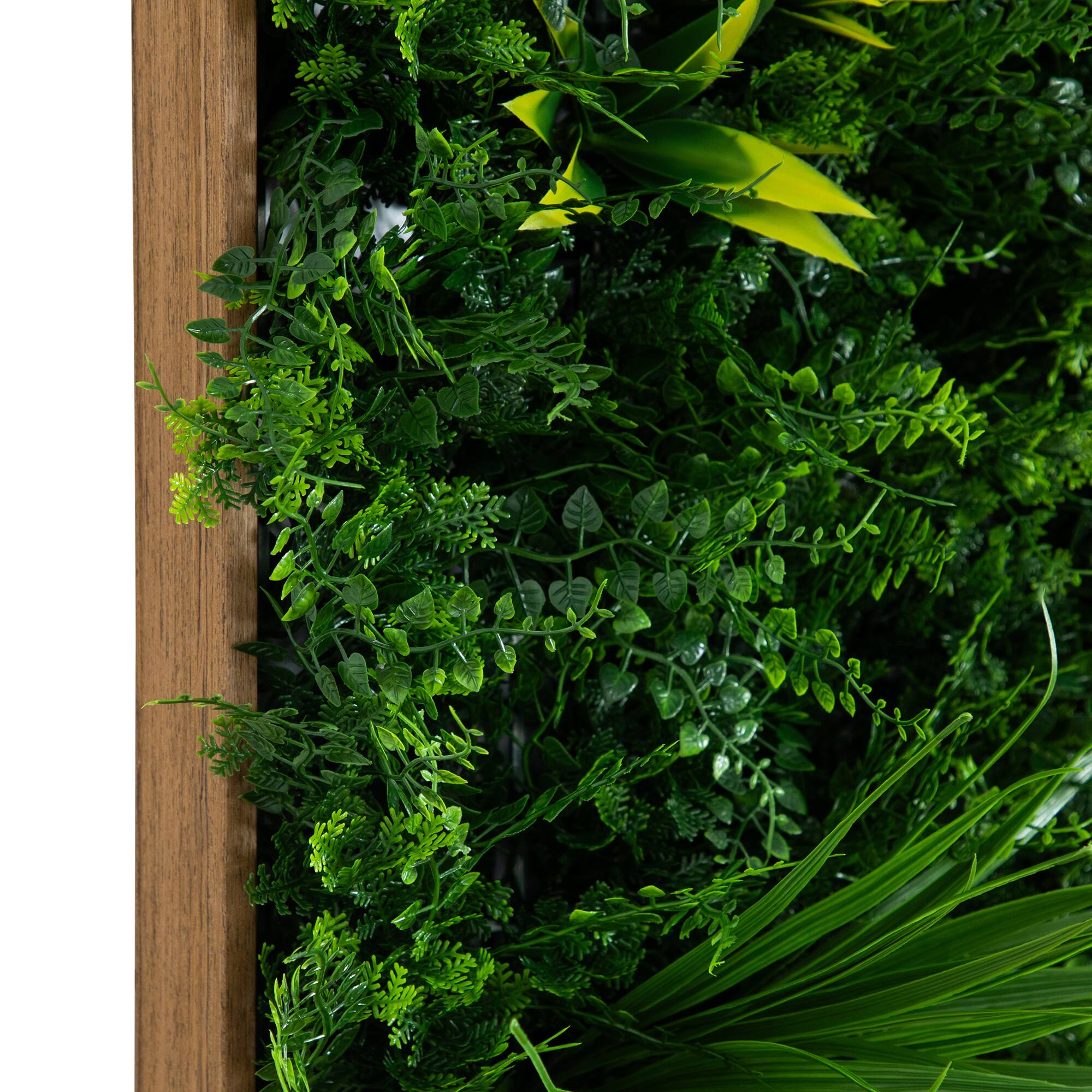 20" x 40" Framed Costa Rican Forest Artificial Living Wall Art Panel
